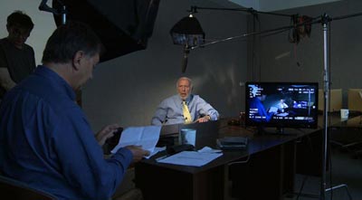 Director George Csicsery interviewing Jim Simons